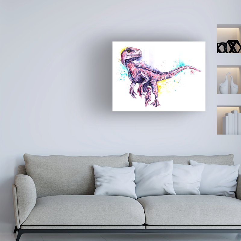Lisa Whitehouse, art raptor sur toile bleue, H 18 po x l 24 po