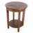 Inola Wide Rustic Industrial Antique Wooden Round End Table With 1 Open Shelf