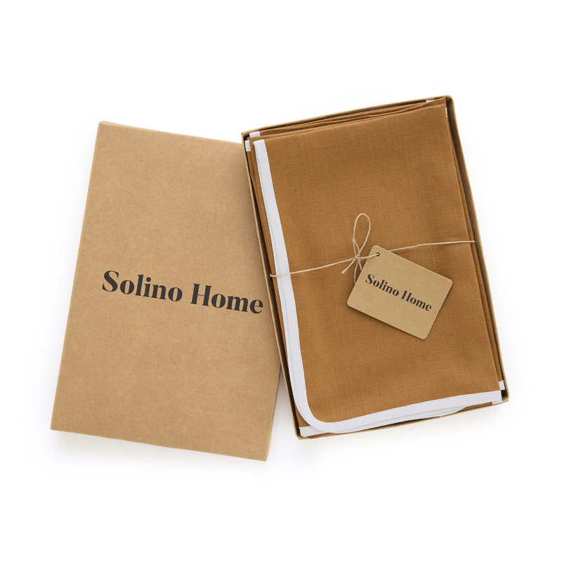 100% Pure Linen Dinner Napkins -kensington, Brown Sugar