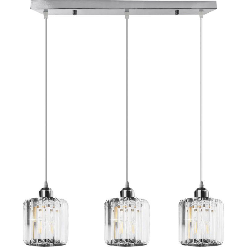 3 - Light Pendant, Chrome, Chrome