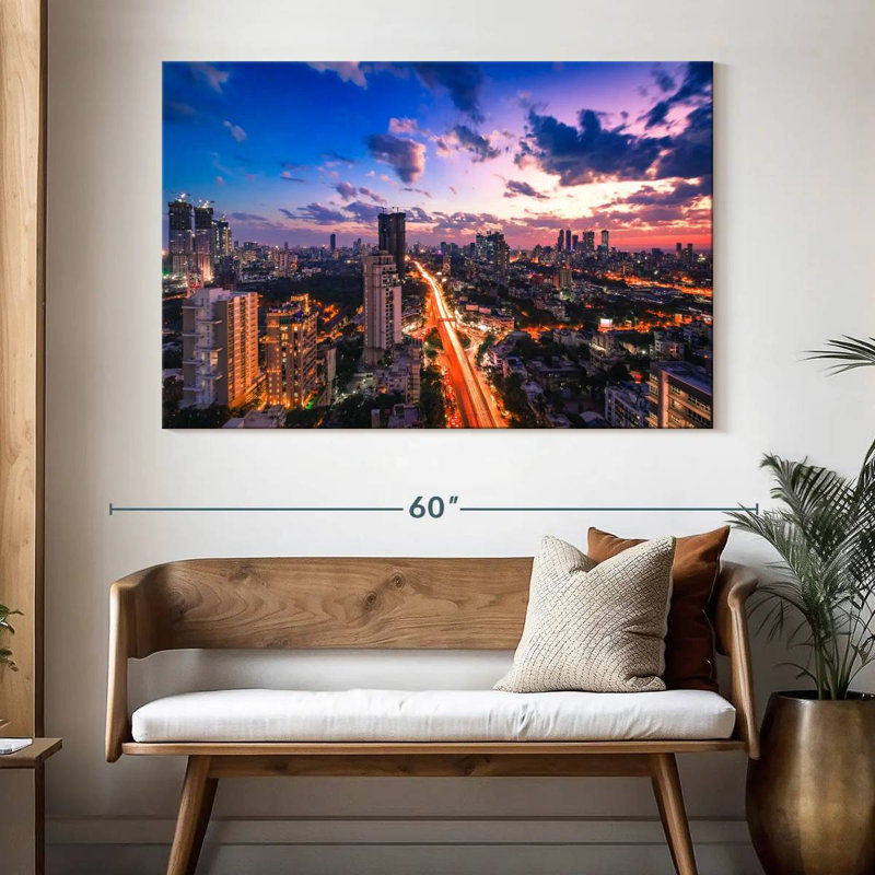Sireci Busy Urban Mumbai, 34" H x 51" W