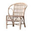 Chaise en bambou pur avec dossier arrondi