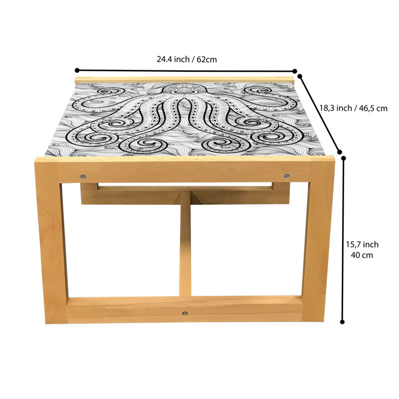 Jaiquan Trestle Coffee Table, 40cm H x 46.5cm W x 62cm D