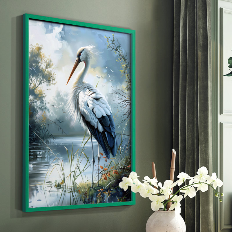 ANIMALS Series XCVII - reproduction encadrée de qualité supérieure - prête à être accrochée - aucun clou requis, Vert