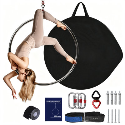 Logyat Silver Yoga Wheel with Carrying Bag