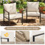 Fauteuil club d'extérieur en aluminium pour patio, chaise de salle à manger en osier de patio avec coussin et dossier en osier de polyéthylène résistant aux intempéries pour patio, terrasse, balcon et jardin-1766020279