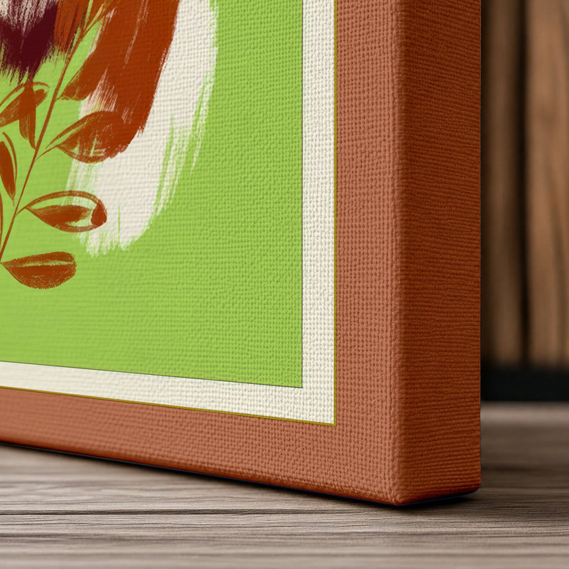 Dried Botanicals Study Botanical - Wrapped Canvas, 30x20 - 76.2 x 50.8 cm, Terracotta Border