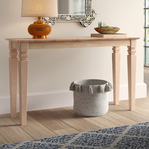 Mistana™ Lynn 52'' Unfinished Solid Wood Console Table & Reviews | Wayfair