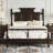 Vintage Country Style Wood Four Poster Platform Bed With 56.9" High Crown-Like Headboard, No Box Spring Needed-585909194-585909192