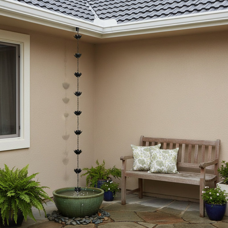 Metal No Subject Rain Chain
