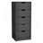 Dresser 42H" 5 Drawers Narrow Dresser, Slim Storage Chest Of Drawers, Bedroom, Smokey Oak-313987320