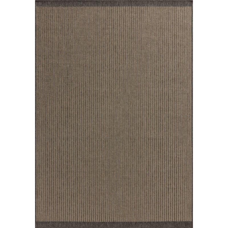 Tapis intérieur / extérieur brun / gris anthracite Chris Loves Julia x Loloi, Rectangle 6 pi 3 po x 9 pi 2 po