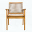 Chaises de salle à manger d'extérieur en bois d'acacia et corde en teck (ensemble de 2)