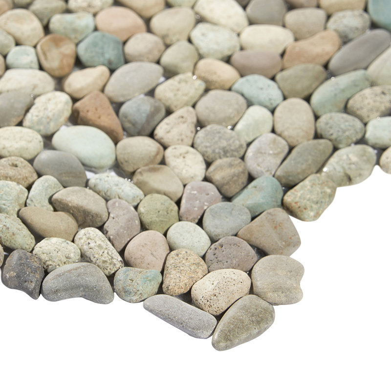 Bond Tile Picturesque Micropebbles 11.81" x 11.81" Natural Stone Pebble Mosaic Floor and Wall Tile (0.97 Sq. Ft. / Each)