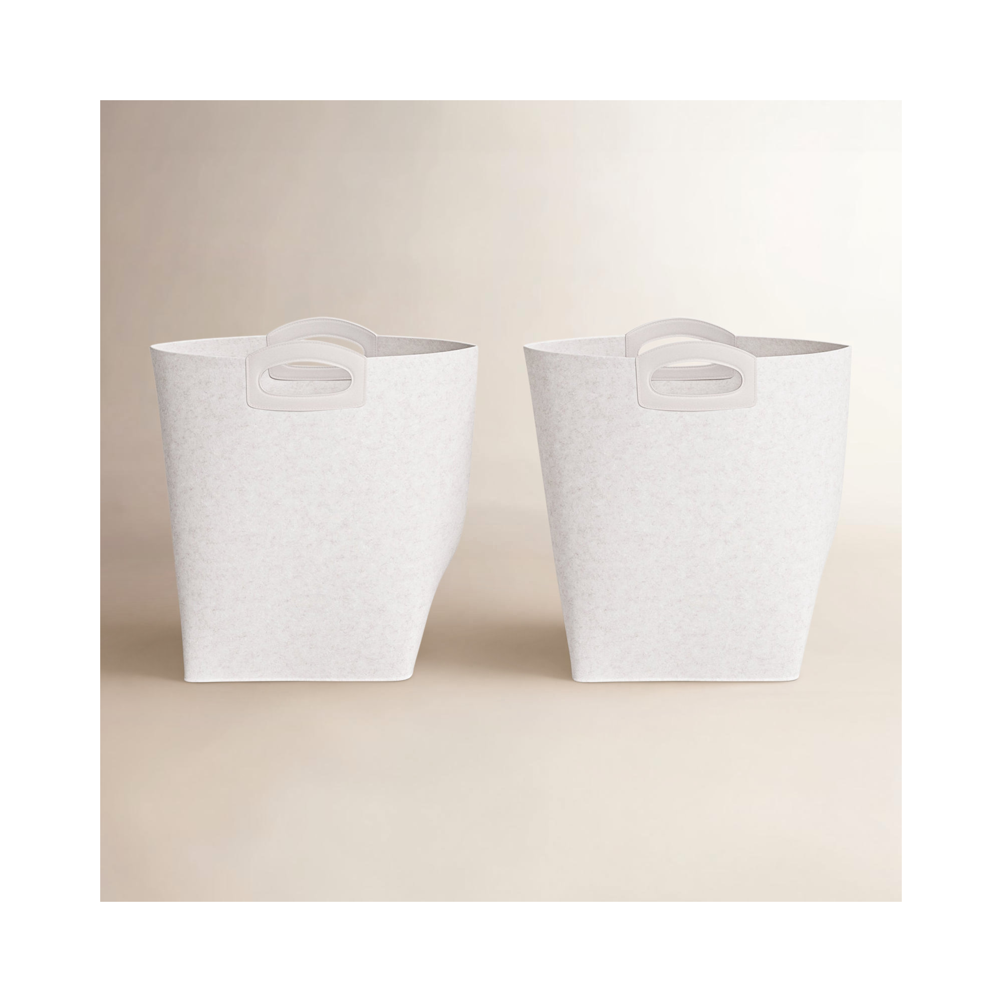 Handle Felt Storage Bin, Beige
