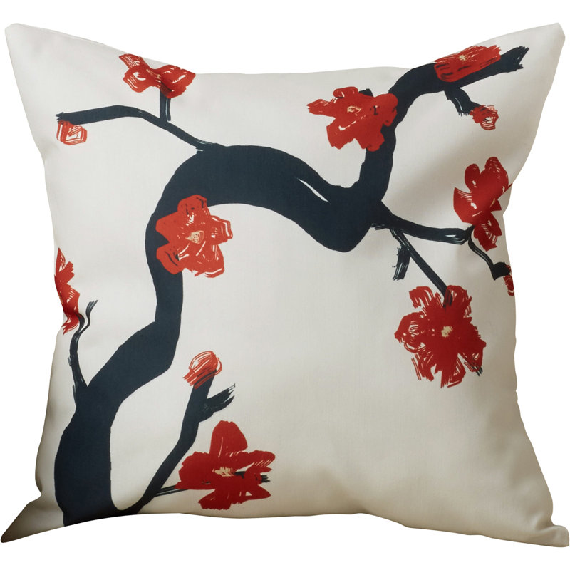 Housse et insert floral floral, H 20 po x l 20 po, Violet