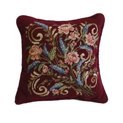 Hydrangea Bouquet Number 2 Needlepoint Throw Pillow