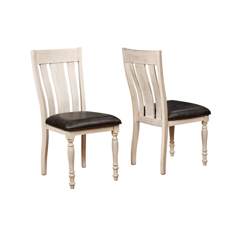 Chaise de salle à manger arquée en chêne patiné 2 chaises
