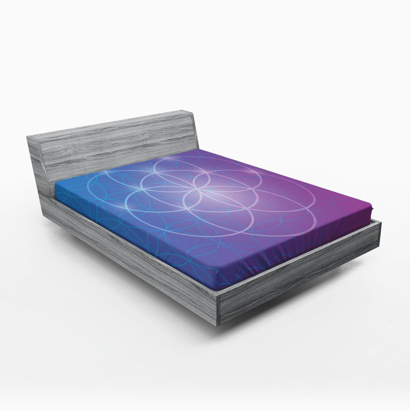 Microfiber Geometric Fitted Sheet, Full Fitted Sheet