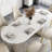 Light luxury texture dining table-696460179
