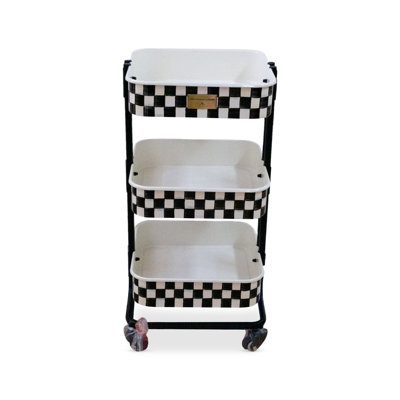 Courtly Check 3-Tier Compact Kitchen Cart