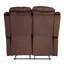Causeuse manuelle 1pc avec accoudoirs rembourrés et rembourrés à l'horizontale Usb port chocolat finition principale mobilier de salon-1555068284