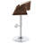 Ecru And Chrome Adjustable Bar Stool-36387289