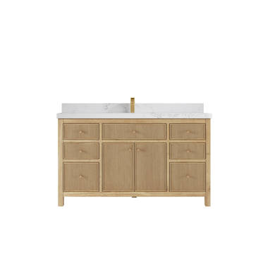 Sonoma Solid Teak 84 in. W x 22 in. D Double Sink Bathroom Vanity