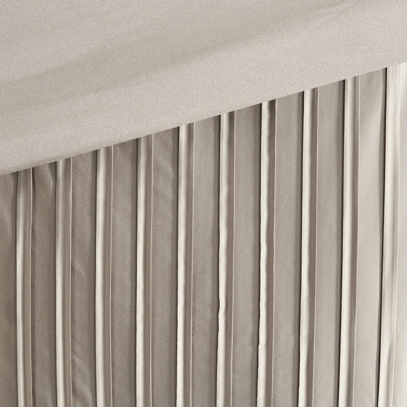 Édredon pour grand lit Charmeuse - taupe 7 pièces, coussin décoratif avec taille facile d'entretien, coussins brodés inclus