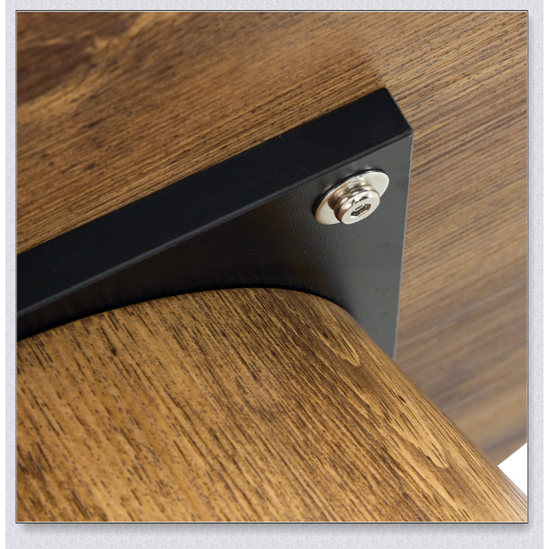 Table basse ronde en bois aggloméré naturel 25,6 /