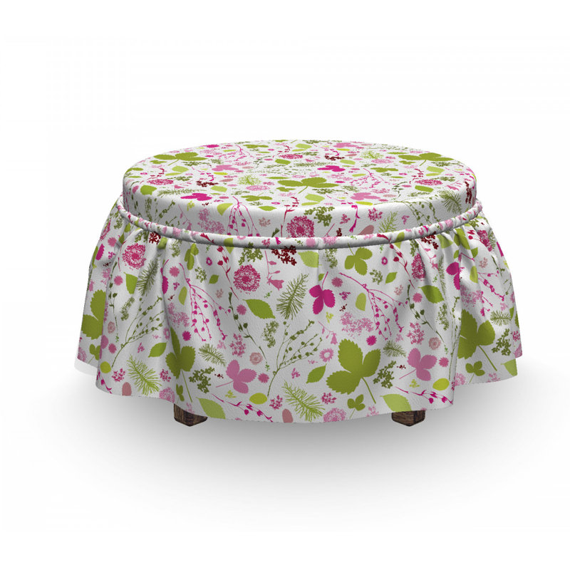 Housse pour repose-pieds floral