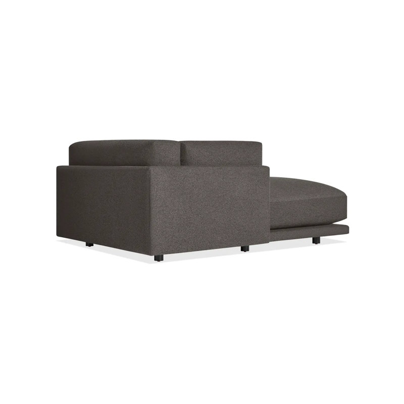 Sunday Chaise Lounge, Right Hand Facing, Kelso Charcoal 100% Polyester