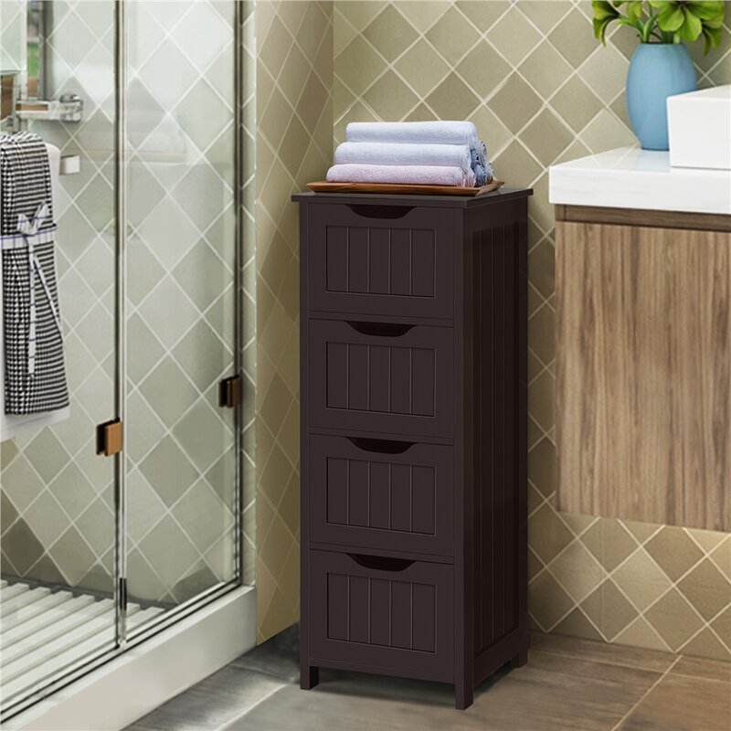 Latitude Run® Auryon Freestanding Bathroom Cabinet & Reviews | Wayfair