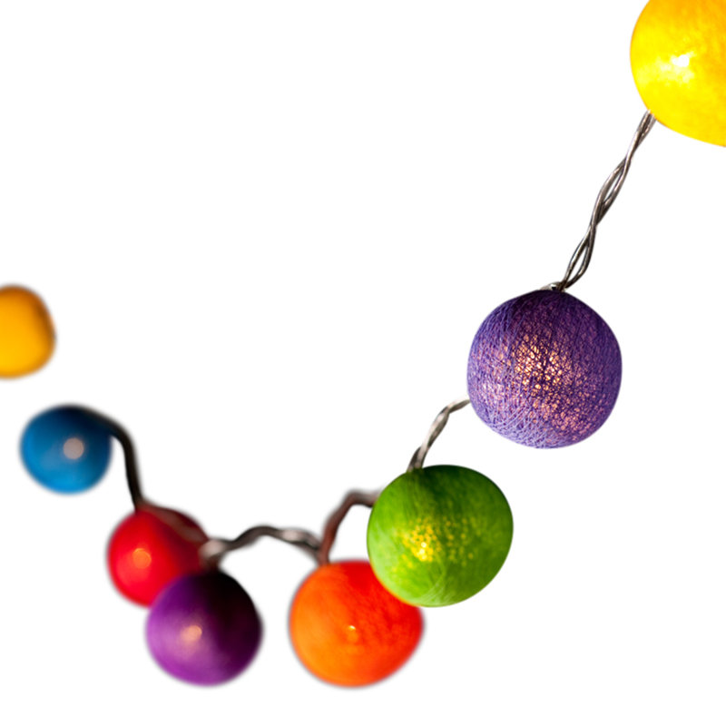 Misti LED Cotton Ball String Light, 30 Lamps - 8 Metre Long