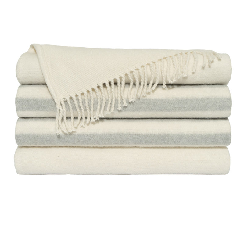 Nona Throw Blanket, Cream;Gray