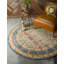 Tapis carré en polypropylène tissé à la machine en rouge / brun / bleu Akane-483893725