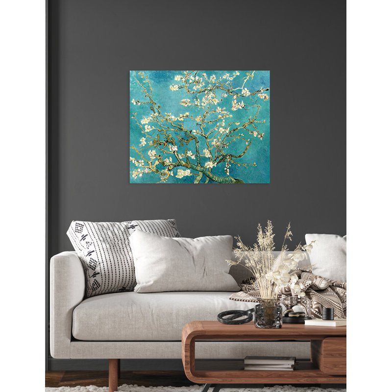 Vincent Van Gogh «Almond Blossoms» sur, H 24 po x l 30 po, Toile tendue