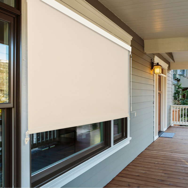 Store enroulé semi-transparent, L 48 po x L 96 po, Beige