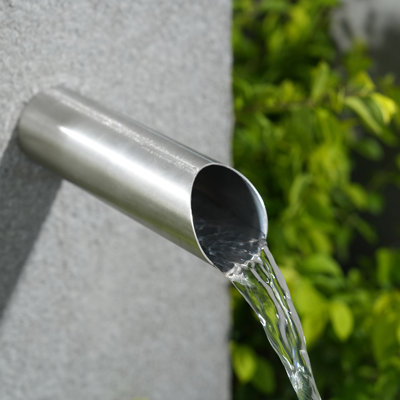 Outdoor Stainless Steel Waterfall Fountain
