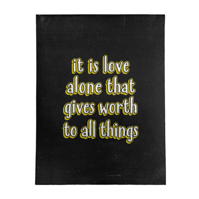 Tapis en polyester tableau noir style "love