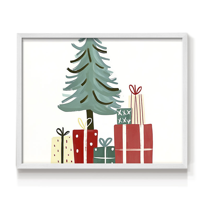 Art de Noël - Lxxxx - reproduction encadrée - réarmable, H 8 po x l 10 po, Blanc