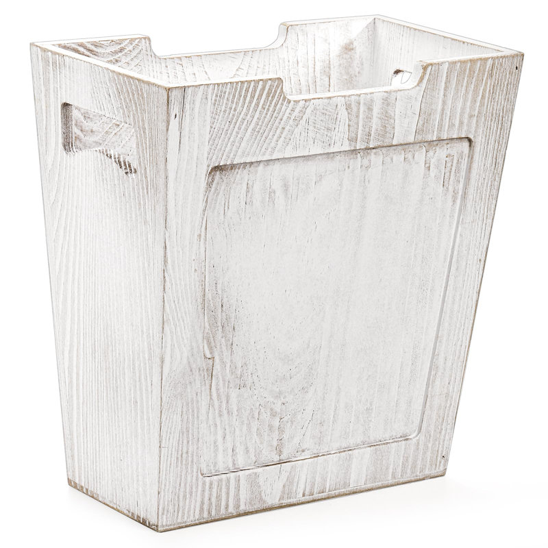 Poubelle en bois, poubelle de style campagnard avec poignée