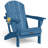 Besteiro Adirondack HDPE Foldable Chair Wood Texture  With Cup Holder-109867485