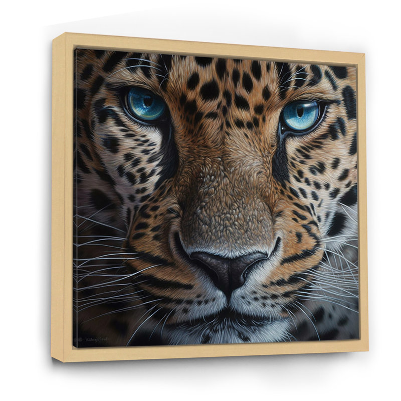 Jaguar's Gaze II sur impression sur toile, Cadre naturel flottant, H 30 po x l 30 po