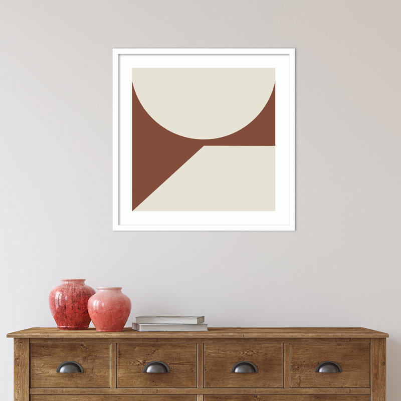 Reproduction d'art Alina Minimal Max Mod II, Cadre blanc, H 25,25 po x l 25,25 po x P 0,8 po