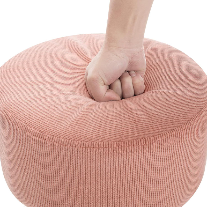 Bausch Swivel Upholstered Adjustable Height Counter Stool with Metal Frame, Pink