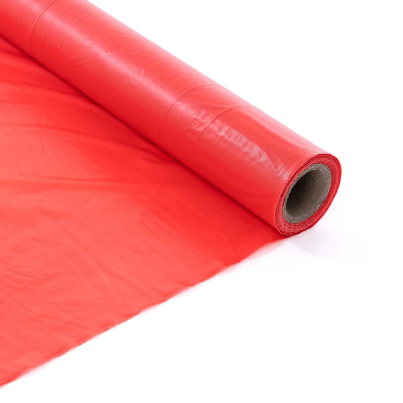 Rouleaux de nappe en plastique jetables, ROUGE