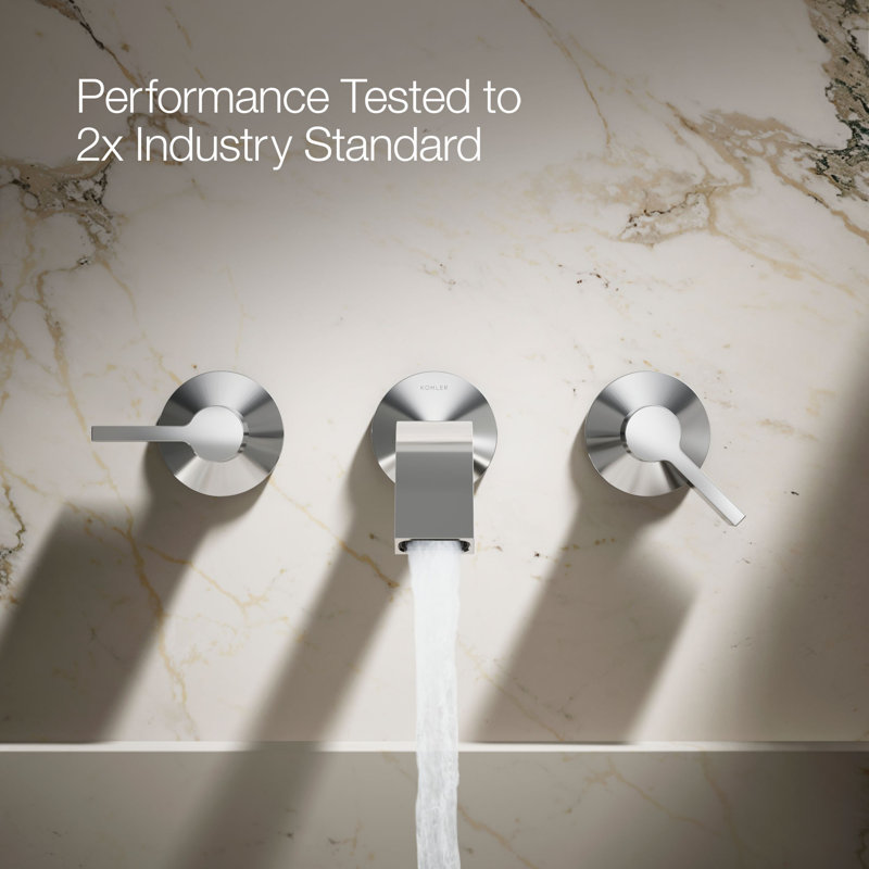Components Wall-Mount Bathroom Sink Faucet Trim, Polished Chrome