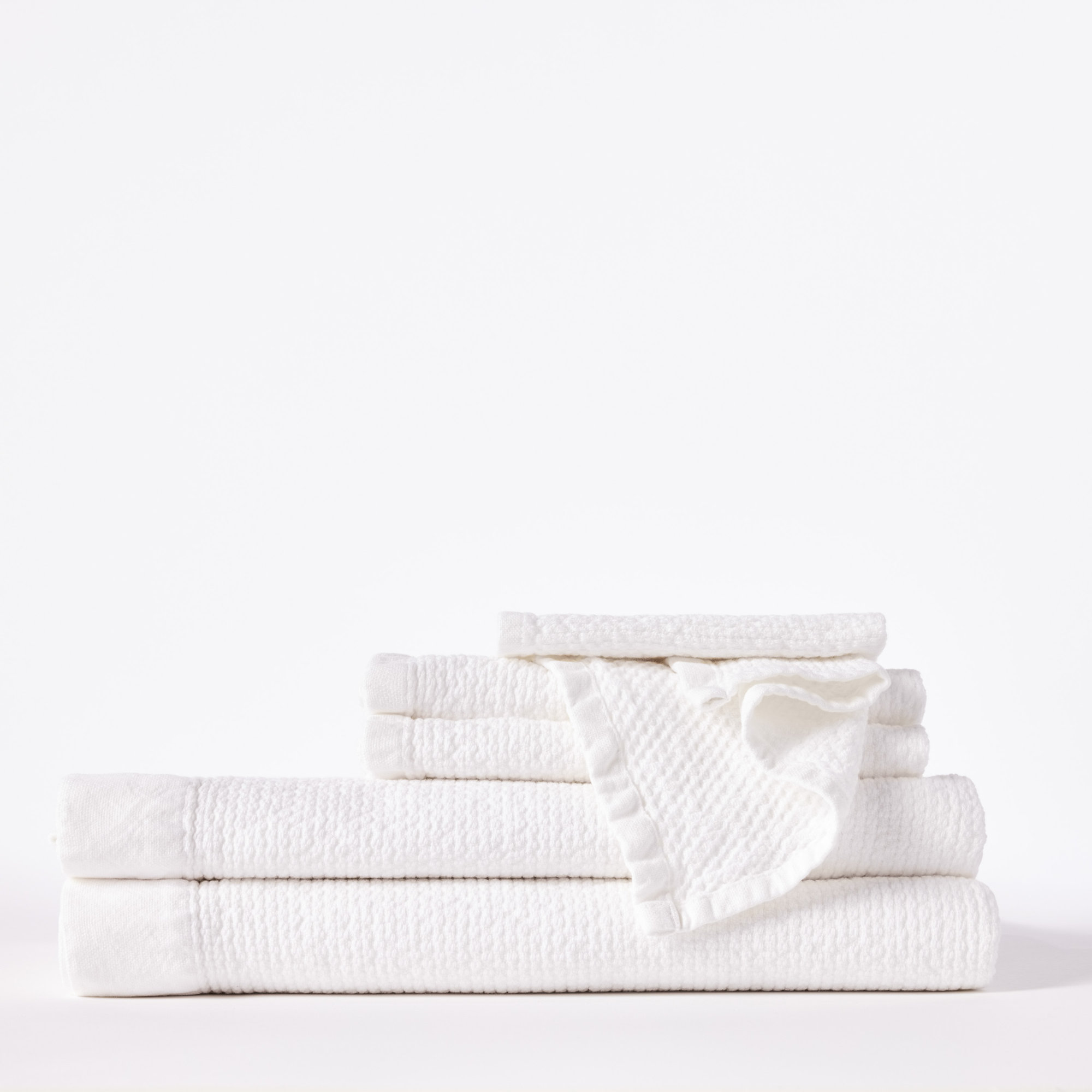 Adriatic Organic 6pc Towel Set, Alpine White