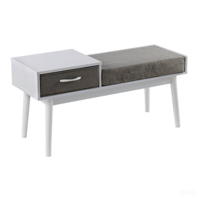 Banc téléphone contemporain avec tiroir coulissant